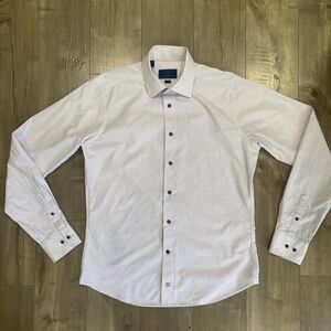 David Donahue White Button Down Shirt